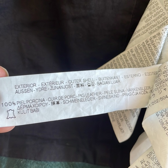 Zara Dark Green Leather Jacket - Picture 5 of 5